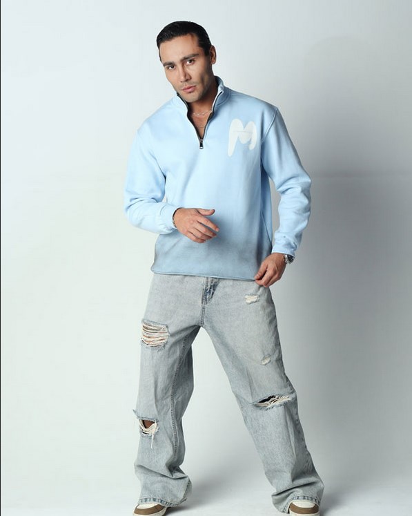  بلوز دورس مردانه نیم زیپ مدل M